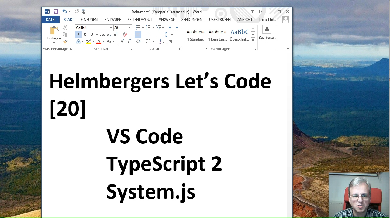 TypeScript - Start Template für Node.js und Web Applikation (Let's Code 20 + 21)