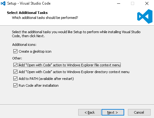 VS Code Install - open with