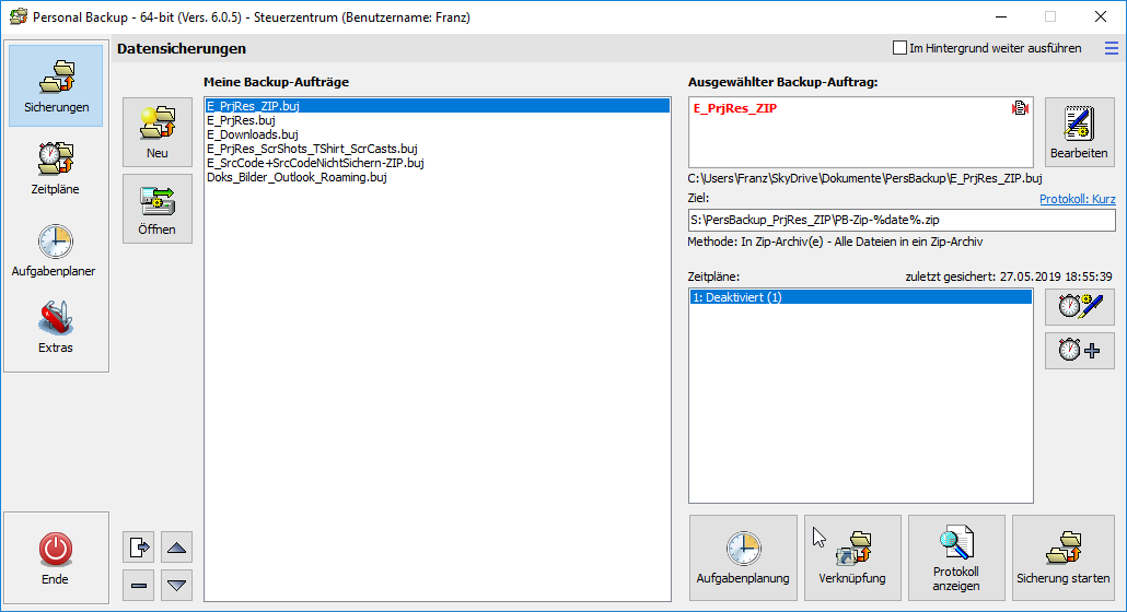 2019-05-28-14_32_35-Personal-Backup---64-bit--Vers.-6.0.5----Steuerzentrum--Benutzername_-Franz-